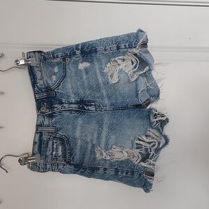 American Eagle factory super distressed Mom shorts size 0